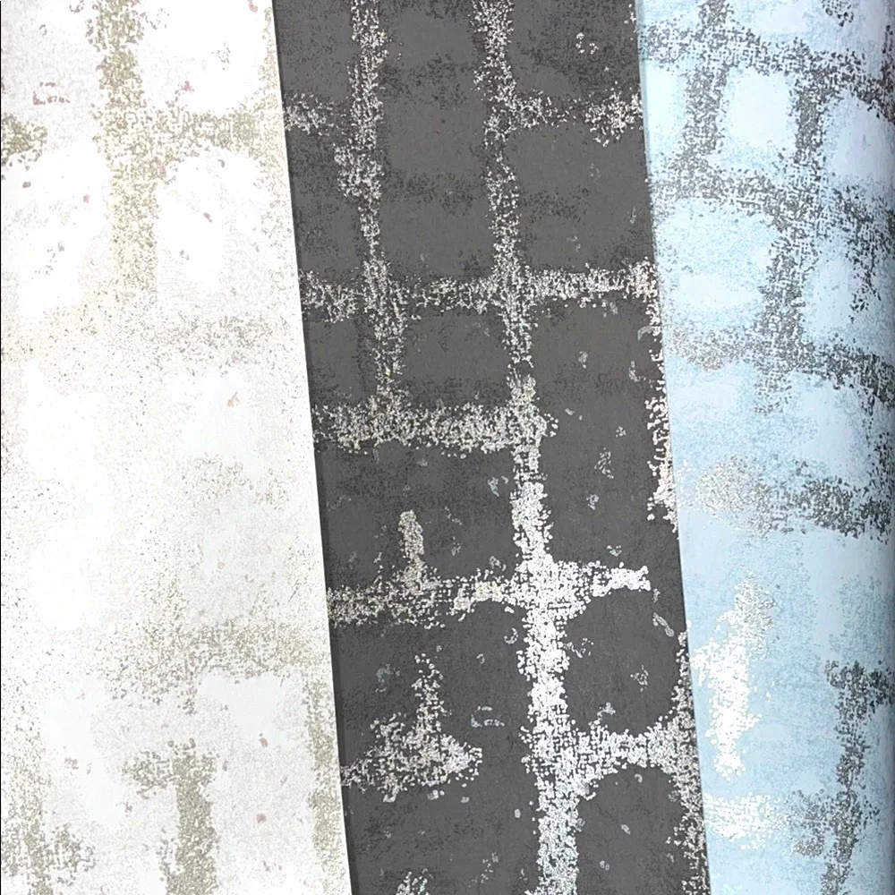 4 Large Designer sparkling Modern Abstract Street Prints Wallpaper sample sheets